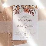 Invitation Rustic Fall Terracotta Florals Mariage<br><div class="desc">Invitations de mariage de style rustique avec des fleurs d'aquarelle et des feuilles d'automne dans les tons terreux comme rouille brun,  orange brûlé et terre cuite. Un choix parfait pour les mariages d'automne.</div>