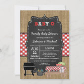 Invitation Rustic Family Baby Q Douche (Devant)