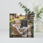 Invitation Rustic Farm Morning Pregnancy Announcement (Debout devant)