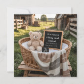 Invitation Rustic Farm Morning Pregnancy Announcement (Devant)