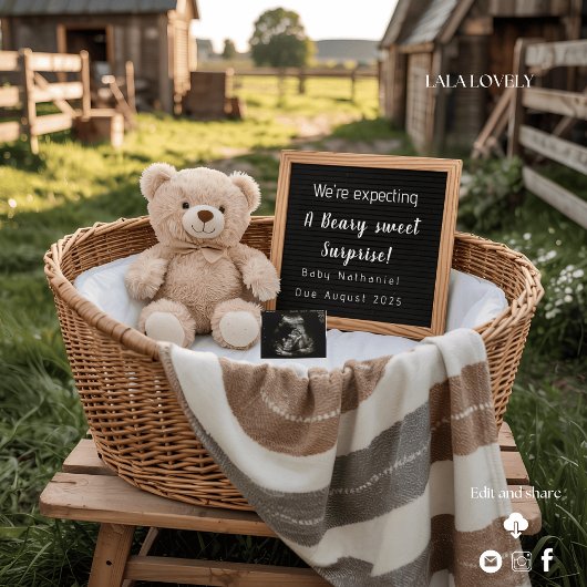 Invitation Rustic Farm Morning Pregnancy Announcement