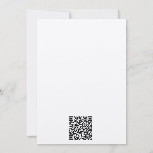 Invitation Rustic Farmhouse Barn Script QR code Fête des mari (Dos)