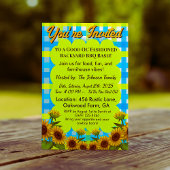 Invitation Rustic Farmhouse BBQ Card – Sunflower Cookout