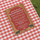 Invitation Rustic Farmhouse BBQ Party Invite Summer Party 