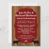 Invitation Rustic Farmhouse BBQ Party Invite Summer Party  (Devant)