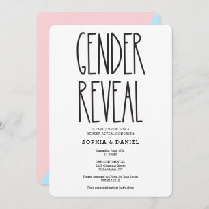 Invitation Rustic Farmhouse Genre Reveal Baby shower Invitati