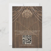 Invitation Rustic Farmhouse Lights Vintage QR Code Wedding (Dos)