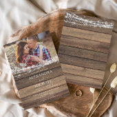 Invitation Rustic Farmhouse String Lights Mariage photo
