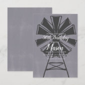 Invitation Rustic Farmhouse Windmill 50e anniversaire (Devant / Derrière)