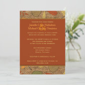 Invitation Rustic FAUX Burlap, Automne Feuilles Mariage Invit (Debout devant)