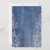 Invitation Rustic Faux Jean avec Laurel Mariage (Dos)