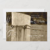 Invitation Rustic Fence Post Célébration de la vie Memorial (Devant)