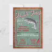 Invitation Rustic Fish Fry Party Poster Invite (Devant)