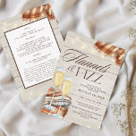 Invitation Rustic Flannels & Fizz Fall Bachelorette Week-end<br><div class="desc">Cette invitation Rustic Flannels & Fizz Fall Weekend saisit l'essence de l'automne avec son design charmant, avec des couleurs chaudes et des éléments rustiques. Parfait pour vous célébrer dans une ambiance chaleureuse, l'invitation donne le ton d'un rassemblement délicieux, invitant les clients à profiter d'une journée mémorable remplie de motifs flanqués...</div>