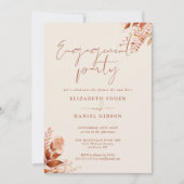 Invitation Rustic Floral Fall Engagement Party (Devant)