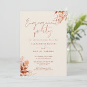 Invitation Rustic Floral Fall Engagement Party (Debout devant)