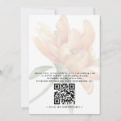 Invitation Rustic Floral Neutral Budget QR Code Wedding (Dos)
