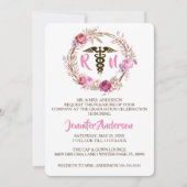 Invitation Rustic Floral Nursing School (Devant)