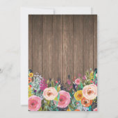 Invitation Rustic Floral pour les femmes (Dos)