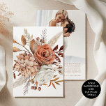 Invitation Rustic Florals Arrière - plan pour Mariage Vellum<br><div class="desc">Rustic Florals Arrière - plan pour Vellum Mariage. Belles fleurs d'automne dans les tons brun et crème. Destiné à être utilisé comme arrière - plan pour les invitations de vellum de cette collection. Remplacez l'exemple d'image par le vôtre. Ajoutez une touche personnelle à vos invitations de mariage avec cette carte...</div>