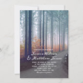 Invitation Rustic Forest Fall Woods Country Farm Path Mariage (Devant)