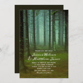 Invitation Rustic Forest Magique Woods Mariage campagnard d'a (Devant / Derrière)