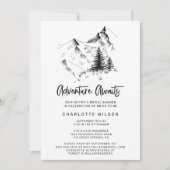 Invitation Rustic Forest Mountain Fête des mariées sauvage (Devant)