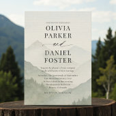 Invitation Rustic Forest Mountains Destination Wedding 