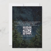 Invitation Rustic Forest Sky Night Elegant QR Code Wedding (Dos)