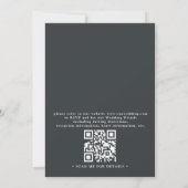 Invitation Rustic Forest Trees Pine Elegant QR Code Wedding (Dos)