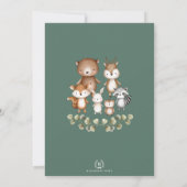 Invitation Rustic Forest Woodland Animals Wild One Birthday (Dos)