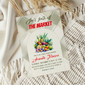 Invitation Rustic Fresh Off Market Fête des mariées agricole