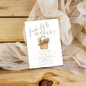 Invitation Rustic Fresh off the Market Sage Fête des mariées