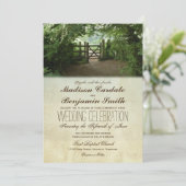 Invitation Rustic Gate Nature Trail Mariages campagnards Invi (Debout devant)