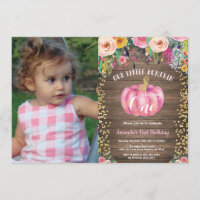 Rustic Girl Citrouille premier anniversaire Floral