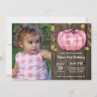 Rustic Girl Citrouille premier anniversaire Invita