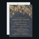 Invitation Rustic Glam Navy Blue Gold String Lumières<br><div class="desc">Invitation votre famille et vos amis les plus proches dans le style avec cet élégant dîner de répétition invitation de la Rustic Glam Mariage Collection. Doté d'un riche arrière - plan de faux-denim de marine et de lampes à cordes dorées scintillantes, cette carte donne le ton d'une soirée détendue mais...</div>