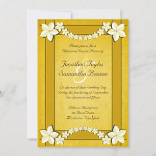 Invitation Rustic Gold Floral Mariage Dîner de répétition Inv