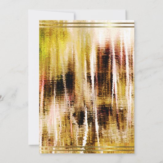 Invitation Rustic Gold Frame 50e anniversaire Dîner Invitatio (Dos)