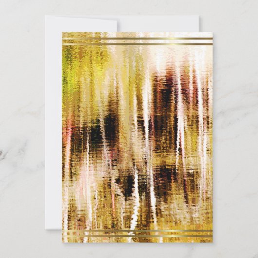 Invitation Rustic Gold Frame Surprise Dîner d'anniversaire 30 (Dos)