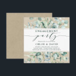 Invitation Rustic Gold Green Botanical Engagement Party<br><div class="desc">Cette invitation de carré de fiançailles présente une aquarelle peinte verdure botanique et eucalyptus sur un arrière - plan d'impression papier imitation kraft. Pour une personnalisation plus avancée de cette conception,  cliquez sur le lien Personnaliser supplémentaire pour modifier la police,  la taille et la couleur.</div>