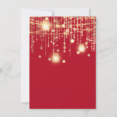 Invitation Rustic Gold Lights Jar Red Wine Mariage nuptiale (Dos)
