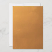 Invitation Rustic Gold Simple Typographie Fête des mariées d' (Dos)