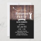 Invitation Rustic Golf Sport Parti de retraite (Devant)