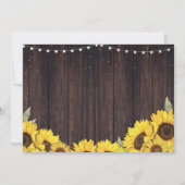 Invitation Rustic Graduation Party Jar Wood Sunflower Photo (Dos)