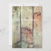 Invitation Rustic Grange Bois & Lanterne 50e fête d'anniversa (Dos)