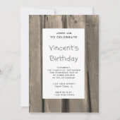 Invitation Rustic Grange Wood Pays Fête d'anniversaire (Devant)