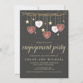 Invitation Rustic Grapevine et Heart Winter Engagement Party (Devant)