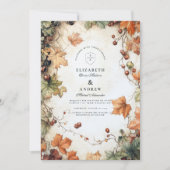 Invitation Rustic Grapevine Mariage d'automne (Devant)