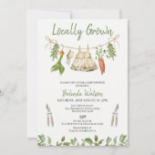 Invitation Rustic Green Girls Locally Grown Baby Shower (Devant)